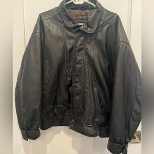 Vintage oversized leather jacket